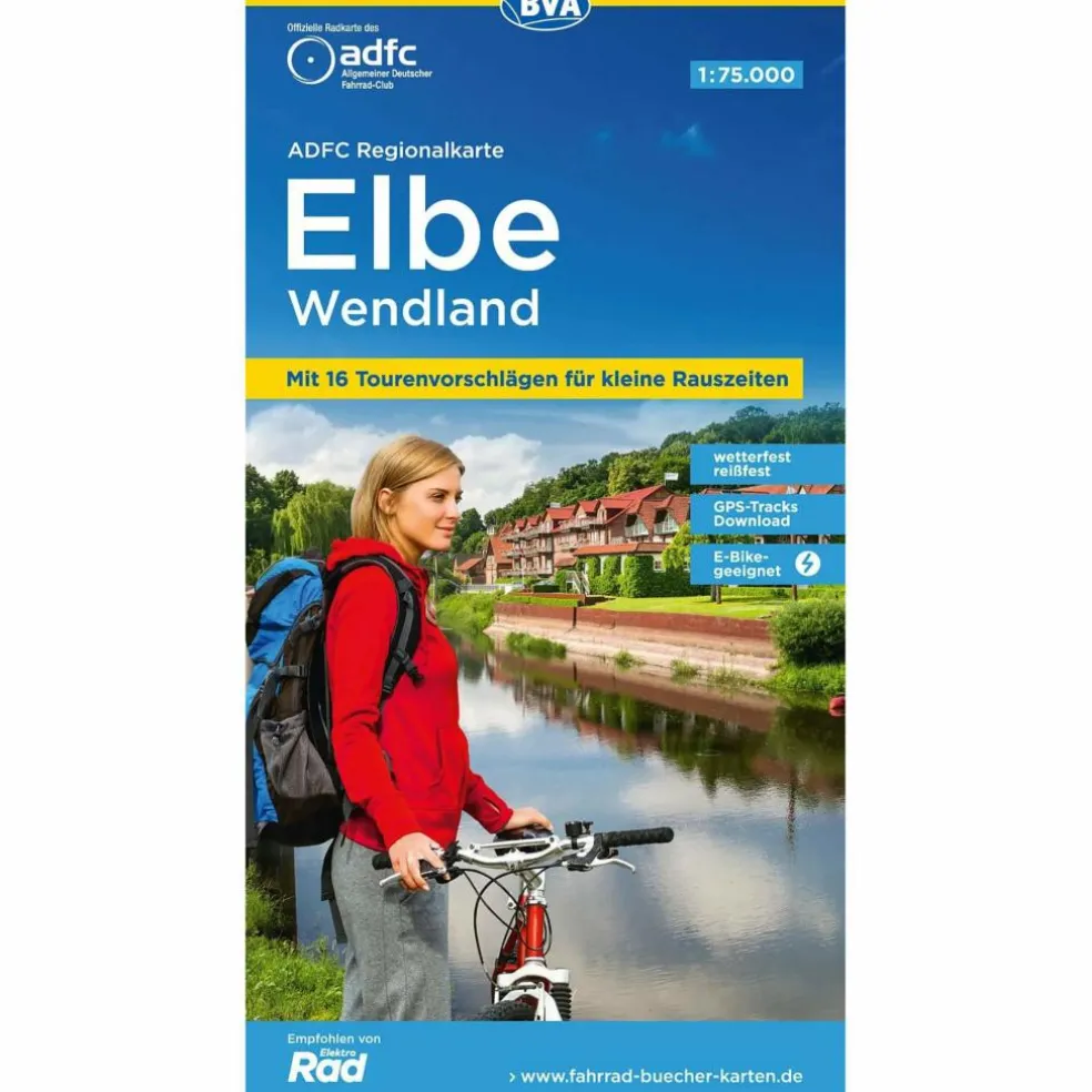 ADFC REGIONALKARTE ELBE WENDLAND MIT TOURENVORSCHLÄGEN - Fahrradkarte