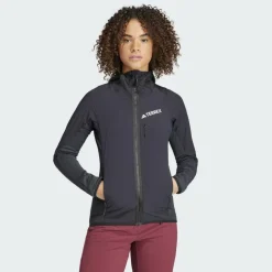 Adidas TERREX TECHROCK HOODED WIND FLEECE JACKET Damen - Fleecejacke