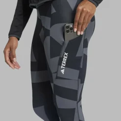 Adidas W MOUNTAIN TIGHTS ALLOVER PRINT Damen - Leggings