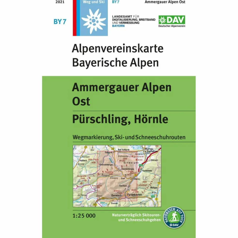 AMMERGAUER ALPEN OST, PÜRSCHLING, HÖRNLE - Wanderkarte