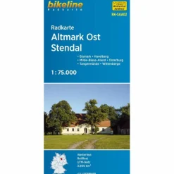 BIKELINE RADKARTE ALTMARK OST STENDAL - Fahrradkarte
