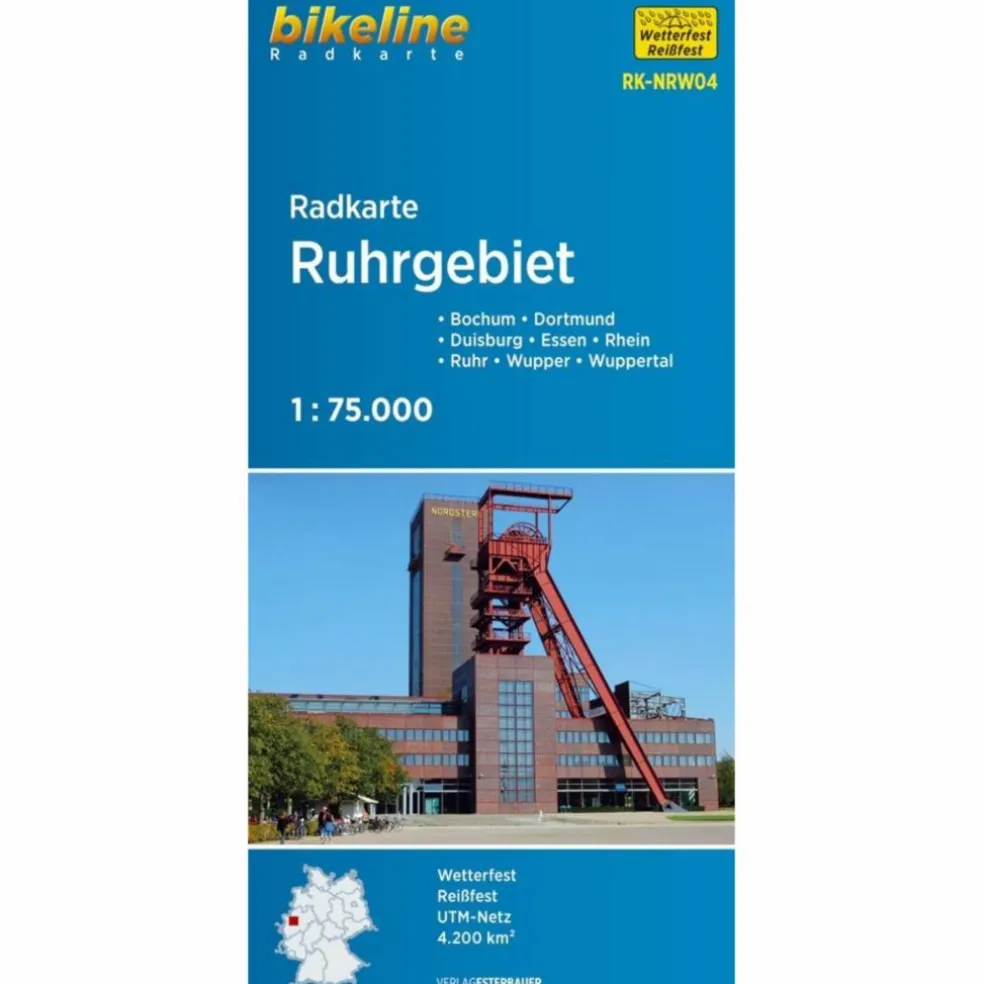 BIKELINE RADKARTE RUHRGEBIET 1 : 75 000 - Fahrradkarte