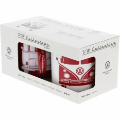 BRISA VW T1 BUS ENAMEL TASSE 2ER SET IN GESCHENKBOX - FRONT/WEISS - Becher