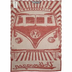 BRISA VW T1 BUS GESCHIRRTUCH 2ER SET – STRAHLEN/VINTAGE ROT & BLAU