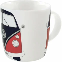 BRISA VW T1 BUS KAFFEETASSE IN GESCHENKBOX - ROT/SCHWARZ - Becher