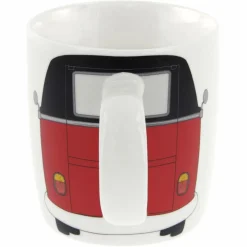 BRISA VW T1 BUS KAFFEETASSE IN GESCHENKBOX - ROT/SCHWARZ - Becher