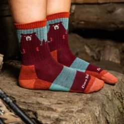 Darn Tough BEAR TOWN MICRO CREW LIGHTWEIGHT WITH CUSHION Damen - Wandersocken