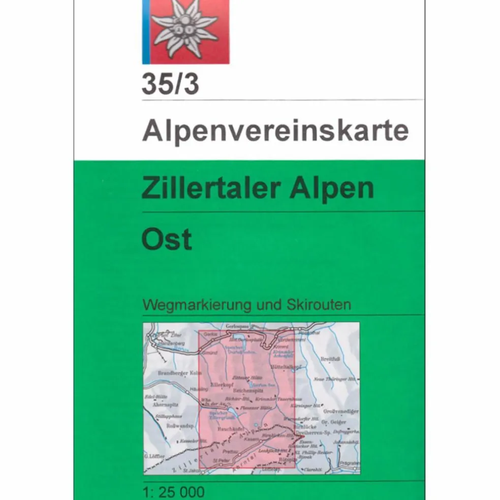 DAV 35/3 ZILLERTALER ALPEN OST - Wanderkarte