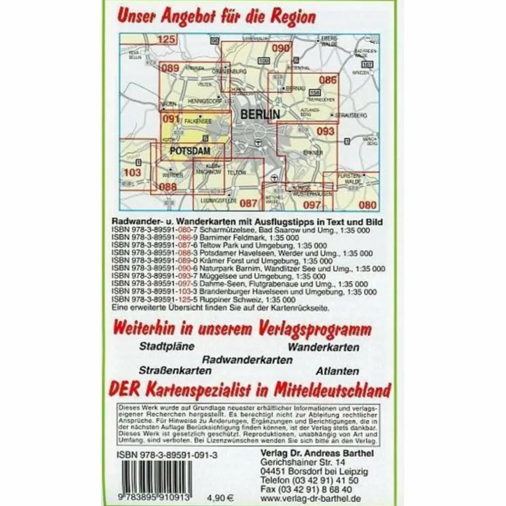 DÖBERITZER HEIDE / GRUNEWALD UND UMGEBUNG - Wanderkarte