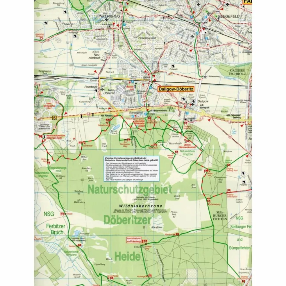 DÖBERITZER HEIDE / GRUNEWALD UND UMGEBUNG - Wanderkarte
