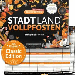 Denkriesen STADT LAND VOLLPFOSTEN - CLASSIC EDITION - 'INTELLIGENZ IST - Reisespiel