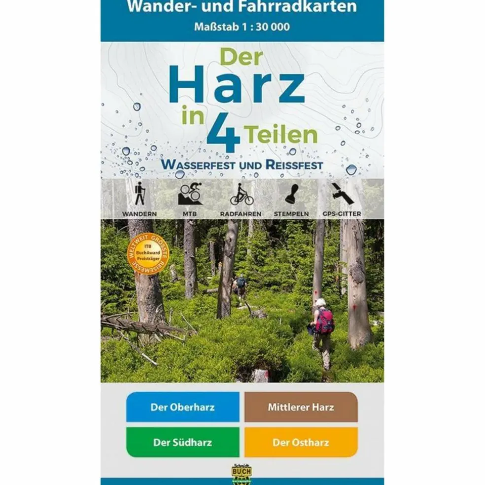 DER HARZ IN 4 TEILEN. FAHRRAD- UND WANDERKARTE - Fahrradkarte