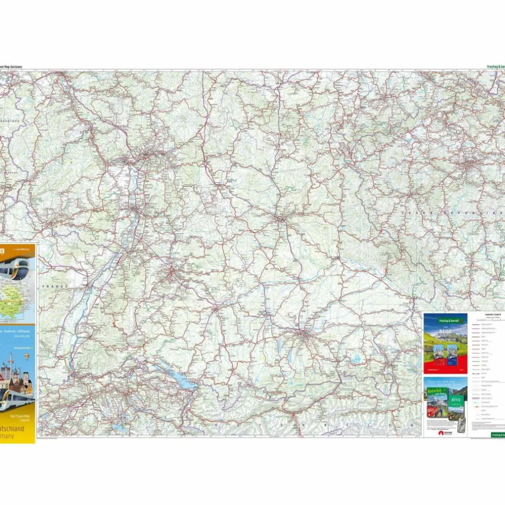 DEUTSCHLAND, RAIL TRAVEL MAP 1:500.000, FREYTAG & BERNDT - Karte