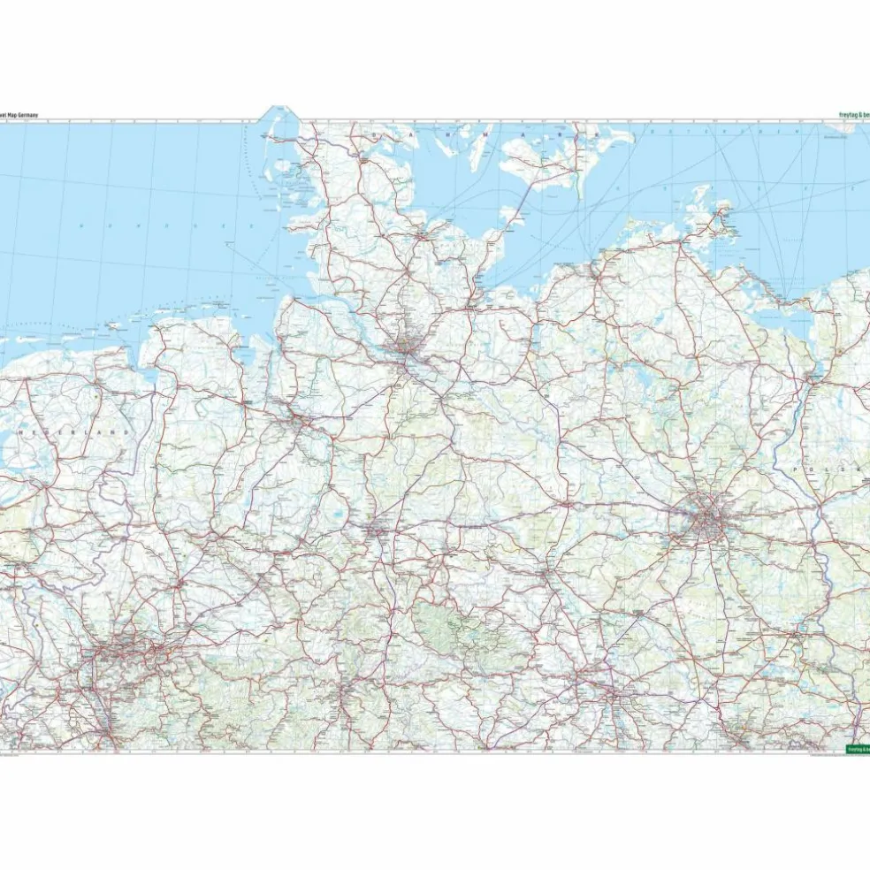 DEUTSCHLAND, RAIL TRAVEL MAP 1:500.000, FREYTAG & BERNDT - Karte