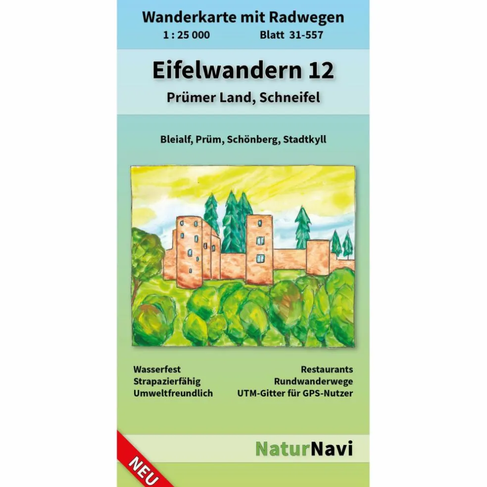 EIFELWANDERN 12 - PRÜMER LAND, SCHNEIFEL - Wanderkarte