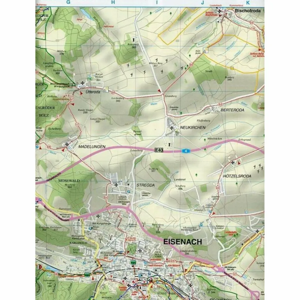 EISENACH UND UMGEBUNG 1 : 35 000 - Wanderkarte