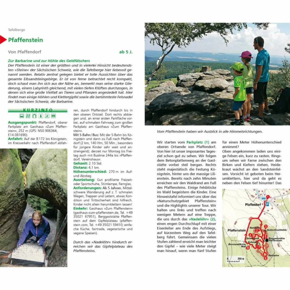 ERLEBNISWANDERN MIT KINDERN ELBSANDSTEINGEBIRGE - Wanderführer