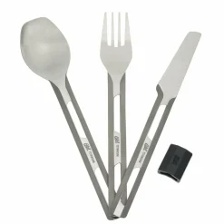Esbit TITAN BESTECK-SET, 3 TEILIG, MIT SILIKON-MANSCHETTE - Campingbesteck