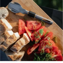 Esbit TITAN BESTECK-SET, 3 TEILIG, MIT SILIKON-MANSCHETTE - Campingbesteck