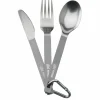 Esbit TITAN BESTECK-SET, 3 TEILIG, MIT KARABINER UND TASCHE - Campinggeschirr