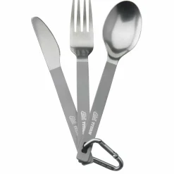 Esbit TITAN BESTECK-SET, 3 TEILIG, MIT KARABINER UND TASCHE - Campinggeschirr
