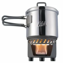 Esbit TROCKENBRENNSTOFF-KOCHSET, 585ML, TOPF AUS EDELSTAHL