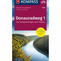FAHRRAD-TOURENKARTE DONAURADWEG 1, DONAUESCHINGEN - PASSAU - Fahrradkarte