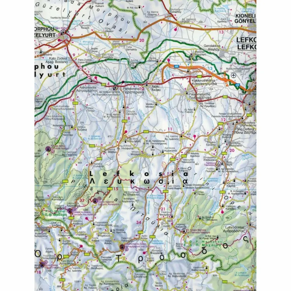 F+B ZYPERN 1 : 150.000 - Straßenkarte