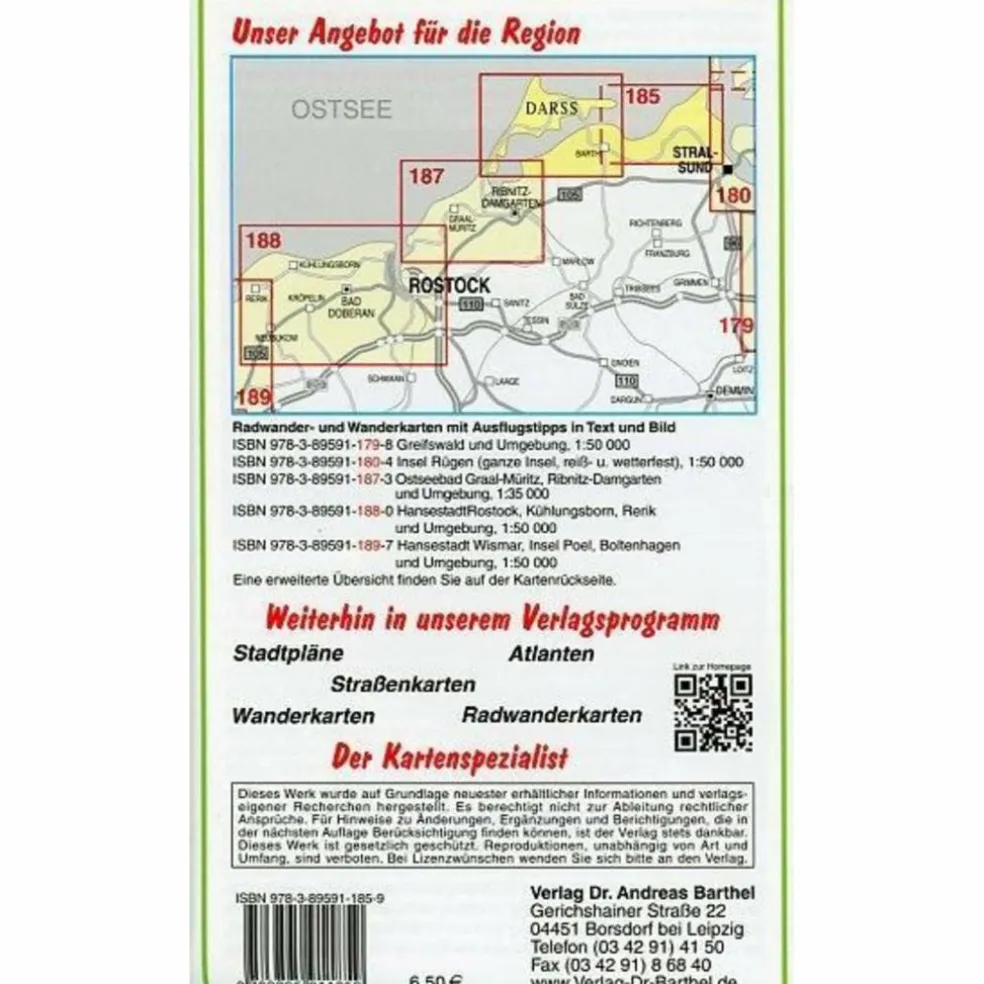 FISCHLAND, DARß, ZINGST UND UMGEBUNG RAD - Wanderkarte