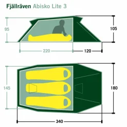 Fjällräven ABISKO LITE 3 - Tunnelzelt