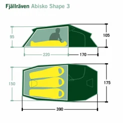 Fjällräven ABISKO SHAPE 3 - Tunnelzelt