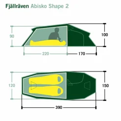 Fjällräven ABISKO SHAPE 2 Unisex - Tunnelzelt