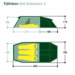 Fjällräven KEB ENDURANCE 3 - Tunnelzelt