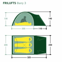 FRILUFTS BARRY 3 - Kuppelzelt