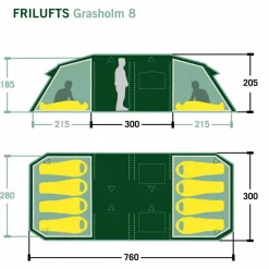 FRILUFTS GRASSHOLM 8 - Familienzelt