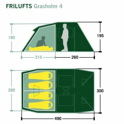 FRILUFTS GRASSHOLM 4 - Familienzelt