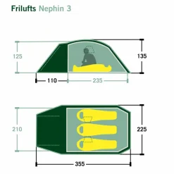 FRILUFTS NEPHIN 3 - Kuppelzelt