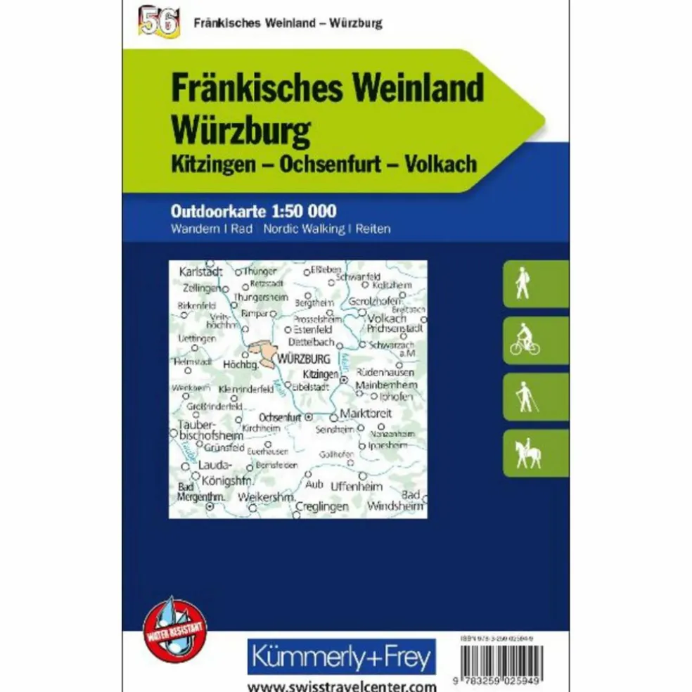 FRÄNKISCHES WEINLAND - WÜRZBURG NR. 56 OUTDOORKARTE - Karte