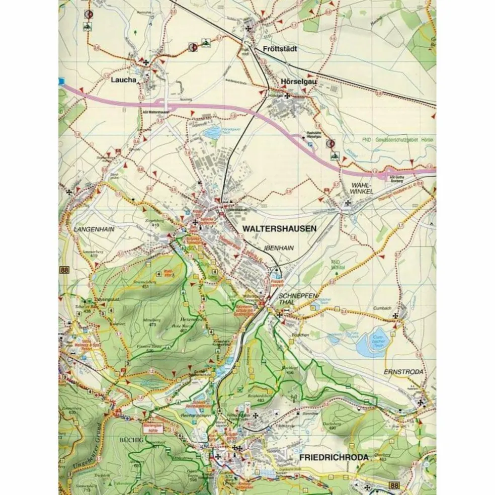 GOTHA, INSELSBERG UND UMGEBUNG 1 : 35 00 - Wanderkarte