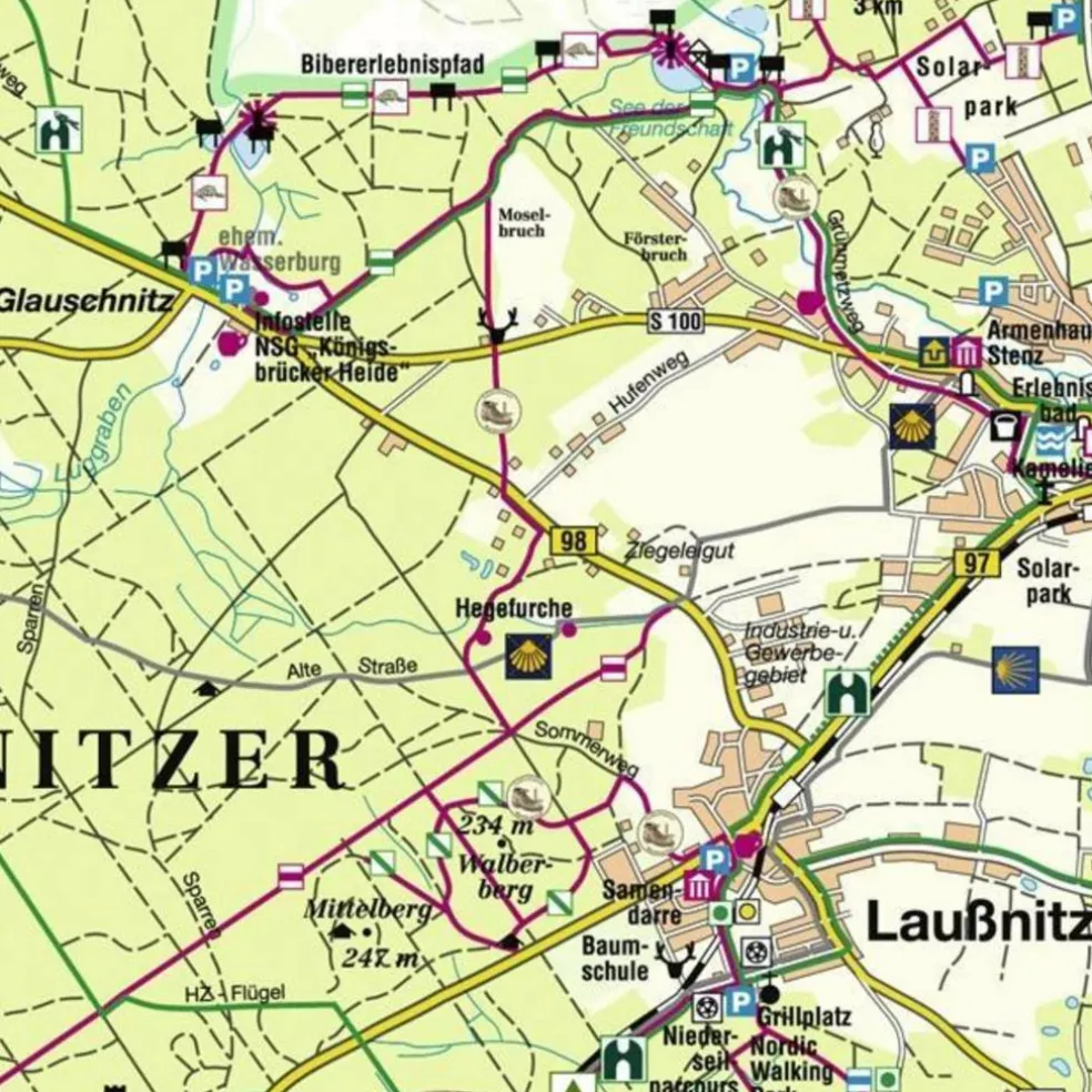 GROßENHAINER PFLEGE WESTLAUSITZ DER SCHR - Wanderkarte