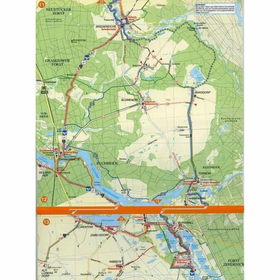 HAVEL-RADWEG 1 : 50 000 RADWANDERKARTE - Wanderkarte