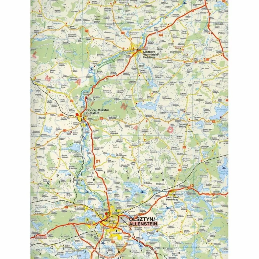HÖFER POLEN PL010. SÜDLICHES OSTPREUßEN - Straßenkarte
