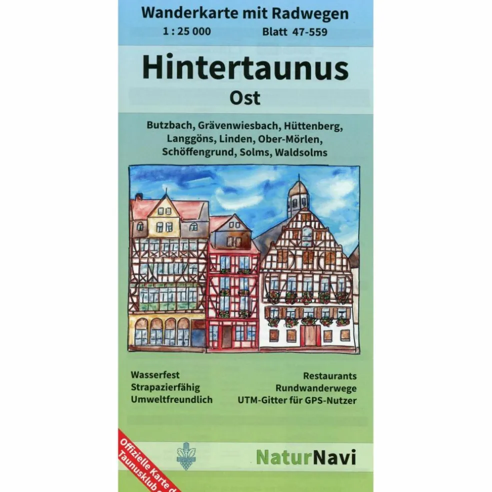 HINTERTAUNUS OST 1:25.000, BLATT 47-55 - Wanderkarte