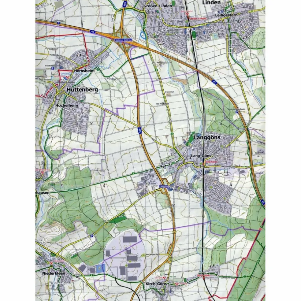 HINTERTAUNUS OST 1:25.000, BLATT 47-55 - Wanderkarte