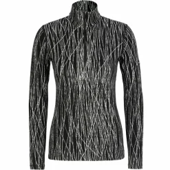 Icebreaker W MERINO 260 TECH VERTEX LS HALF ZIP DELTA LINES AOP Damen - Baselayer