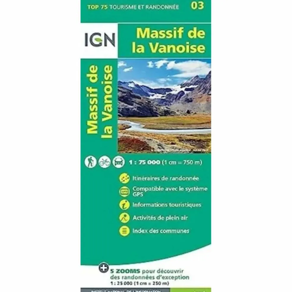 IGN 75 000 TOURISTISCHE WANDERKARTE 03 MASSIF DE LA VANOISE