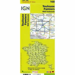 IGN 168 TOULOUSE PAMIERS 1:100 000 - Wanderkarte