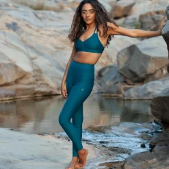 Inaska HIGH WAIST TIGHT  CHILL PETROL Damen - Leggings