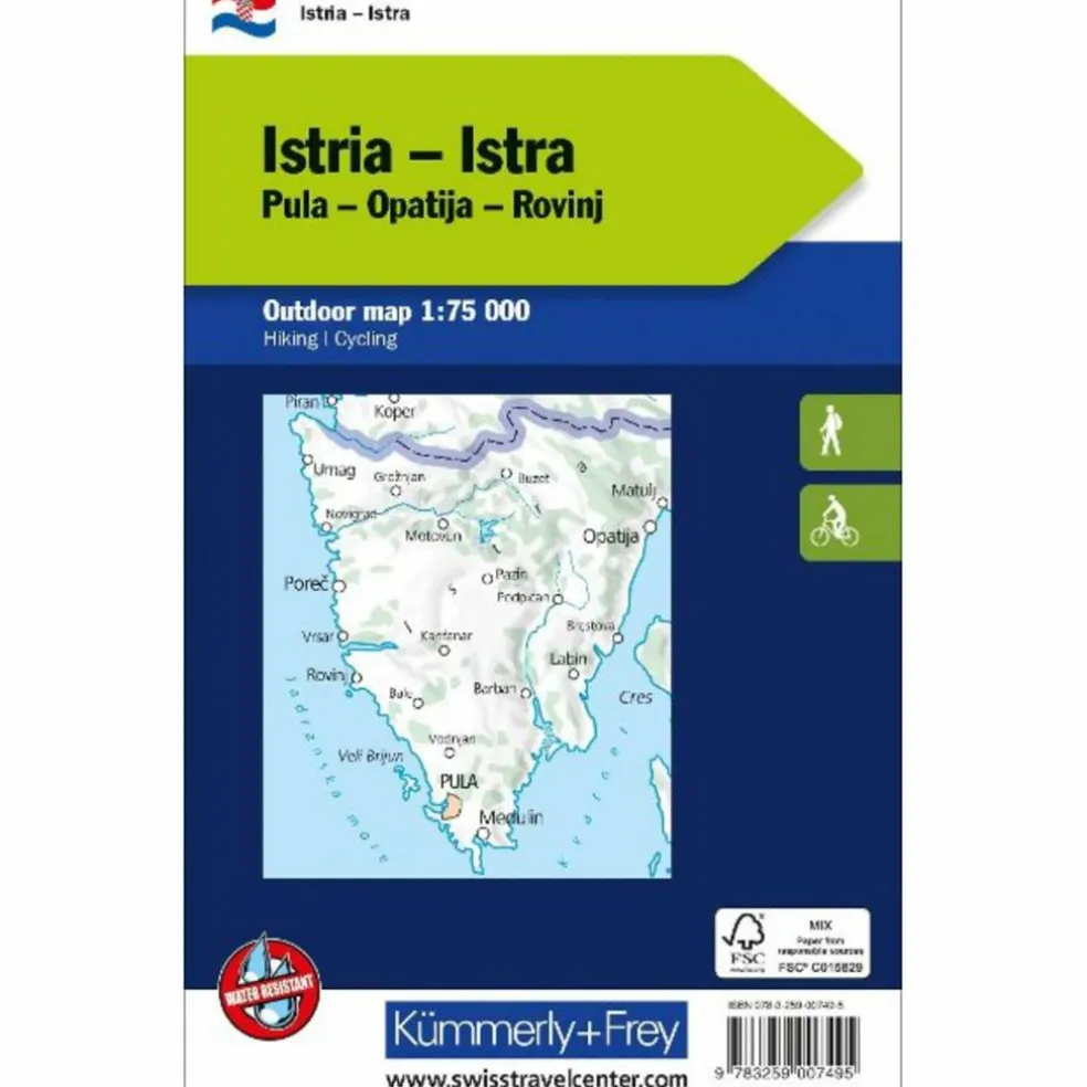 ISTRIEN NR. 01 OUTDOORKARTE KROATIEN 1:75 000 - Karte