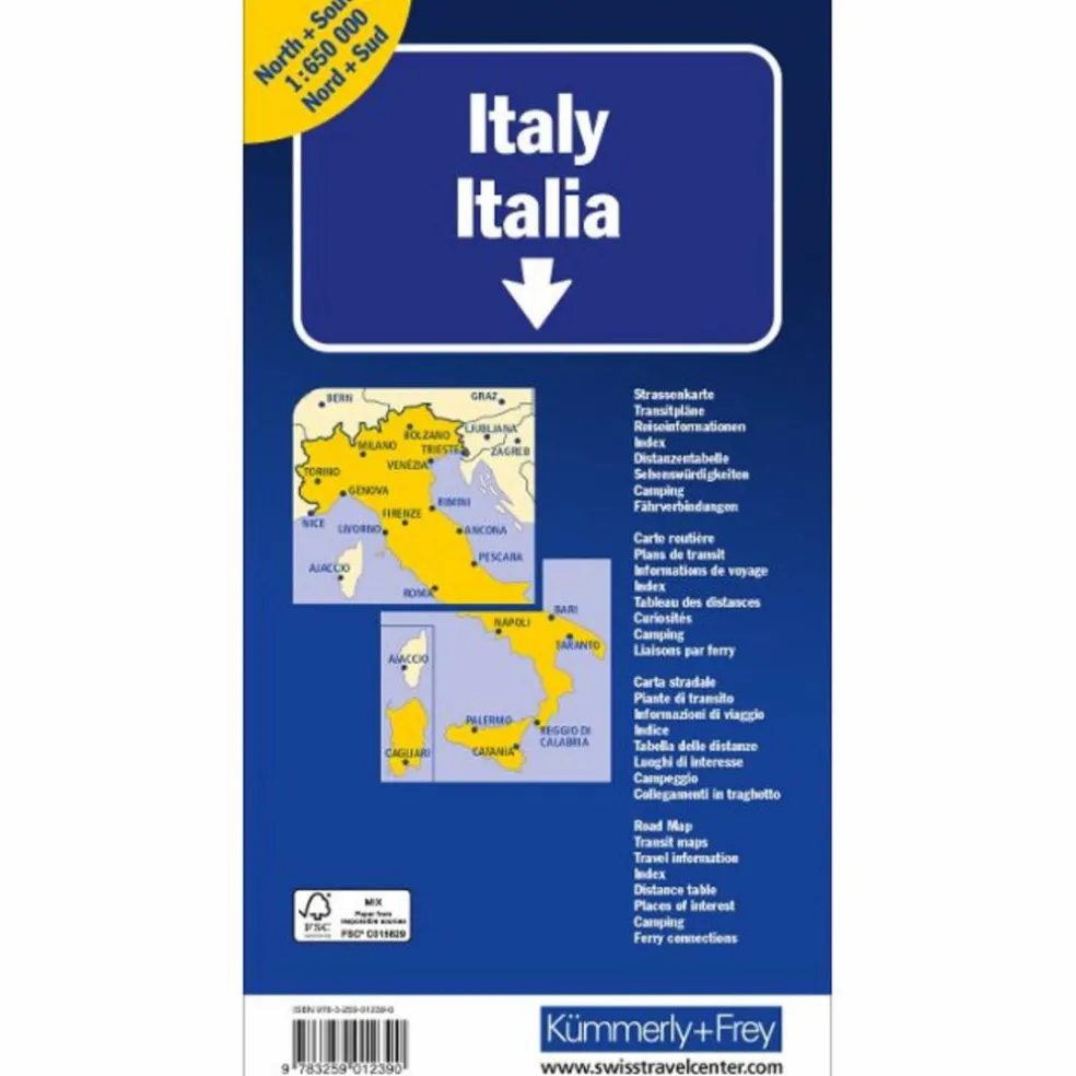 ITALIEN NORD + SÜD STRASSENKARTE 1 .6650 000
